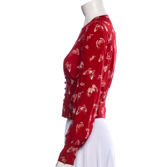 Realisation Par Kaia Top Red Butterfly Size XS - Picture 7 of 12